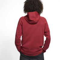Nike Tech Fleece Hoodie Full Zip Donkerrood Zwart