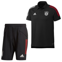 adidas Bayern Munchen Polo Trainingsset 2020-2021 Zwart Rood