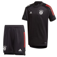 adidas Bayern Munchen Trainingsset 2020-2021 Kids Zwart Rood