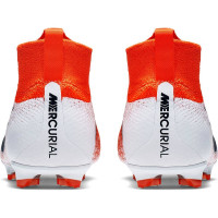 Nike Mercurial Superfly 6 ELITE Gras Voetbalschoenen (FG) Kids Oranje Zwart Wit