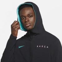 Nike FC Barcelona Tech Fleece Pack Hoodie FZ CL 2020-2021 Zwart