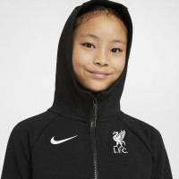 Nike Liverpool Tech Fleece FZ Hoodie 2020-2021 Kids Zwart