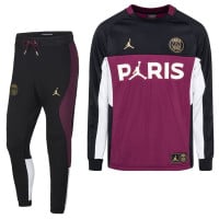 Nike Paris Saint Germain X Jordan Fleece Crew Trainingspak 2020-2021 Zwart Paars Wit