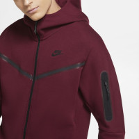 Nike Tech Fleece Vest Donkerrood Zwart