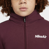 Nike NSW Air Full-Zip Hoodie Kids Donkerrood Zwart