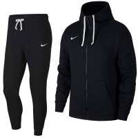 Nike Club 19 Fleece Full-Zip Trainingspak Zwart Wit