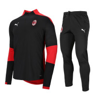 Puma AC Milan 1/4 Zip Trainingspak 2020-2021 Zwart Rood