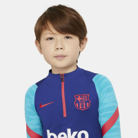 Nike FC Barcelona Strike Drill Trainingspak 2021 Kids Blauw Rood