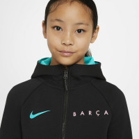 Nike FC Barcelona Tech Fleece FZ Hoodie CL 2020-2021 Kids Zwart