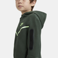 Nike Tech Fleece Vest Kids Donkergroen Lime Zwart