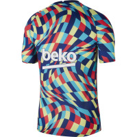 Nike FC Barcelona Strike Pre-Match Trainingsshirt 2021 Blauw Lime