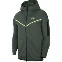 Nike Tech Fleece Vest Donkergroen Lime Zwart