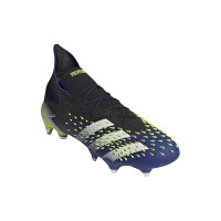 adidas Predator Freak.1 Ijzeren-Nop Voetbalschoenen (SG) Zwart Wit Geel