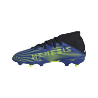 adidas Nemeziz.3 Gras Voetbalschoenen (FG) Kids Blauw Wit Geel