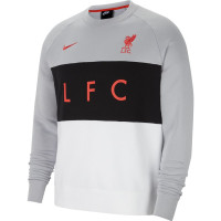 Nike Liverpool NSW Air Fleece Crew Sweater 2021 Grijs Wit Zwart Rood
