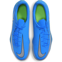Nike Phantom GT Club Gras / Kunstgras Voetbalschoenen (MG) Blauw Zilver Groen