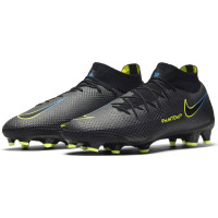 Nike Phantom GT Pro DF Gras Voetbalschoenen (FG) Zwart Geel Blauw