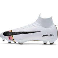 Nike Mercurial Superfly 6 PRO FG Voetbalschoenen Wit Zwart Platinum