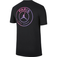 Nike Paris Saint Germain X Jordan T-Shirt Logo 2021 Zwart Paars