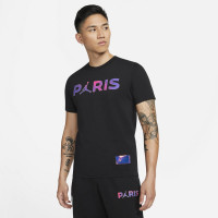 Nike Paris Saint Germain X Jordan T-Shirt 2021 Zwart Paars