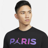 Nike Paris Saint Germain X Jordan T-Shirt 2021 Zwart Paars