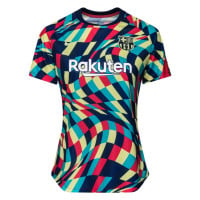 Nike FC Barcelona Strike Pre-Match Trainingsshirt 2021 Vrouwen Blauw Lime