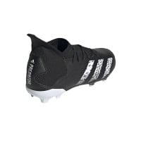 adidas Predator Freak.3 Gras Voetbalschoenen (FG) Kids Zwart Wit Zwart
