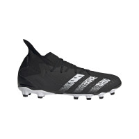 adidas Predator Freak.3 Gras / Kunstgras Voetbalschoenen (MG) Zwart Wit Zwart