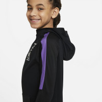 Nike KM Dri-FIT Training Hoodie Kids Zwart Paars Wit