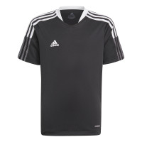 adidas Tiro 21 Voetbalshirt Kids Zwart Wit