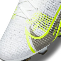 Nike Mercurial Vapor 14 Elite Gras Voetbalschoenen (FG) Wit Zwart Zilver Geel