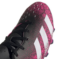 adidas Predator Freak.4 Gras / Kunstgras Voetbalschoenen (FxG) Zwart Roze Wit