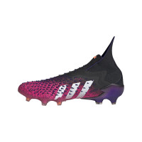 adidas Predator Freak+ Gras Voetbalschoenen (FG) Zwart Wit Roze
