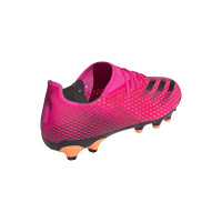 adidas X Ghosted.3 Gras / Kunstgras Voetbalschoenen (MG) Roze Zwart Oranje