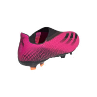 adidas X Ghosted.3 LL Gras Voetbalschoenen (FG) Kids Roze Zwart Oranje