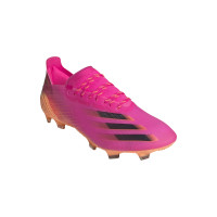adidas X Ghosted.1 Gras Voetbalschoenen (FG) Roze Zwart Oranje