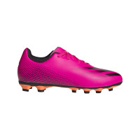 adidas X Ghosted.4 Gras / Kunstgras Voetbalschoenen (FxG) Kids Roze Zwart Oranje