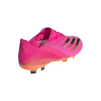 adidas X Ghosted.1 Gras Voetbalschoenen (FG) Kids Roze Zwart Oranje