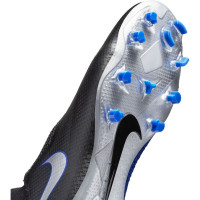 Nike PHANTOM VSN PRO Dynamic Fit FG Voetbalschoenen Zwart Blauw Zilver
