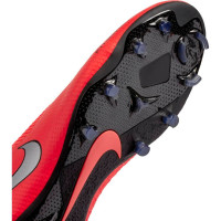 Nike PHANTOM VSN PRO DF FG Voetbalschoenen Rood Zwart Grijs