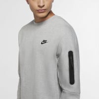 Nike NSW Tech Fleece Crew Sweater Donkergrijs