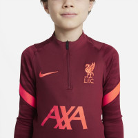 Nike Liverpool Strike Drill Trainingstrui 2021-2022 Kids Rood Felrood