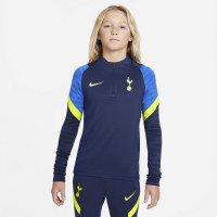 Nike Tottenham Hotspur Strike Drill Trainingstrui 2021-2022 Kids Donkerblauw Blauw Geel