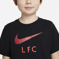 Nike Liverpool Club T-Shirt Swoosh 2021-2022 Kids Zwart